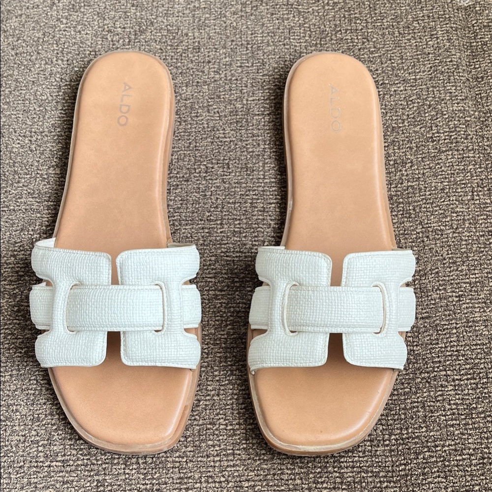 Aldo Women's White Slide Sandals